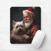 Cairn Terrier mit dem Weihnachtsmann Mousepad (Mit Mouse)