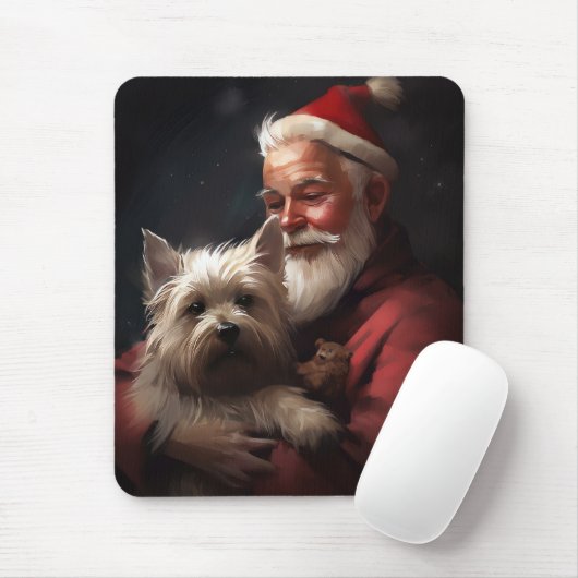 Cairn Terrier mit dem Weihnachtsmann Mousepad (Mit Mouse)