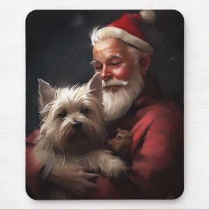 Cairn Terrier mit dem Weihnachtsmann Mousepad