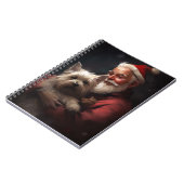 Cairn Terrier mit dem Weihnachtsmann Notizblock (Linke Seite)