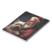 Cairn Terrier mit dem Weihnachtsmann Notizblock (Rotiert)