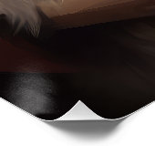 Cairn Terrier mit dem Weihnachtsmann Poster (Ecke)