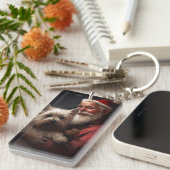 Cairn Terrier mit dem Weihnachtsmann Schlüsselanhänger (Vorderseite rechts)