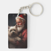 Cairn Terrier mit dem Weihnachtsmann Schlüsselanhänger (Rückseite)