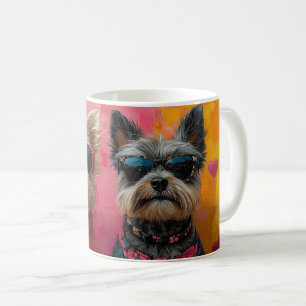 Cairn Terrier mit Herz-Rose Valentinstag Kaffeetasse
