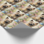 Cairn Terrier mit Ostereiern Urlaub Geschenkpapier (Ecke)