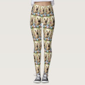 Cairn Terrier mit Ostereiern Urlaub Leggings (Vorderseite)