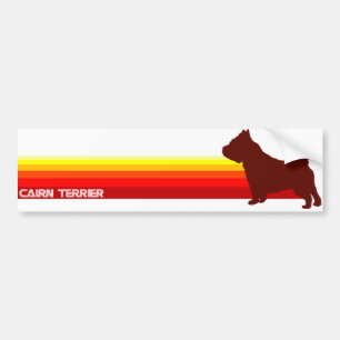 Cairn-Terrier mit Streifen-Autoaufkleber Autoaufkleber