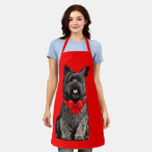 Cairn Terrier mit Weihnachtsbäckerchen Große Gesch Schürze (Getragen)