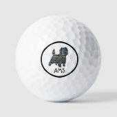Cairn Terrier Niedlich Hund Silhouette Monogramm R Golfball (Vorderseite)