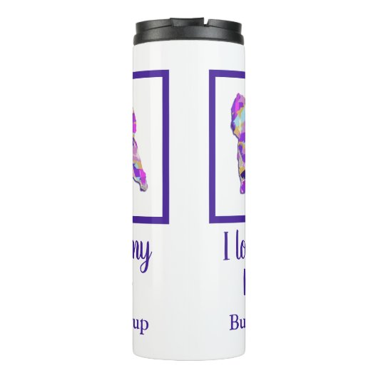 Cairn Terrier Niedlich Hund Silhouette PPY&B Thermosbecher (Rückseite)