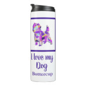 Cairn Terrier Niedlich Hund Silhouette PPY&B Thermosbecher (Nach rechts gedreht)