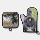 Cairn Terrier Ofenhandschuh & Topflappen-Set (Vorderseite)