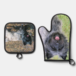 Cairn Terrier Ofenhandschuh & Topflappen-Set