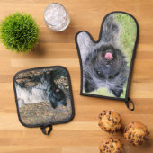 Cairn Terrier Ofenhandschuh & Topflappen-Set (Oben Unten)