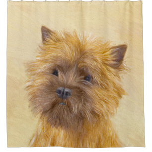 Cairn Terrier Painting - Niedliche Original Dog Ar Duschvorhang
