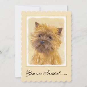 Cairn Terrier Painting - Niedliche Original Dog Ar Einladung