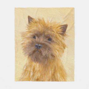 Cairn Terrier Painting - Niedliche Original Dog Ar Fleecedecke