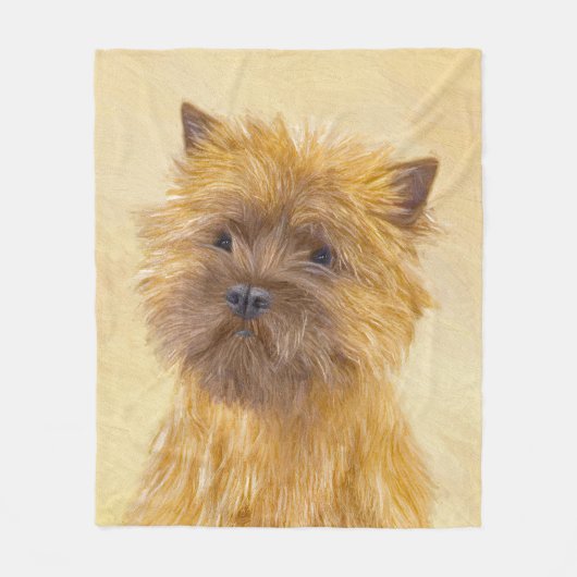 Cairn Terrier Painting - Niedliche Original Dog Ar Fleecedecke (Vorderseite)