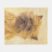 Cairn Terrier Painting - Niedliche Original Dog Ar Fleecedecke (Vorderseite (Horizontal))