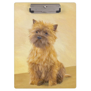 Cairn Terrier Painting - Niedliche Original Dog Ar Klemmbrett
