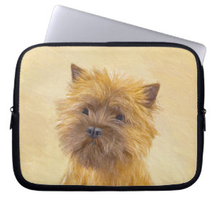 Cairn Terrier Painting - Niedliche Original Dog Ar Laptopschutzhülle