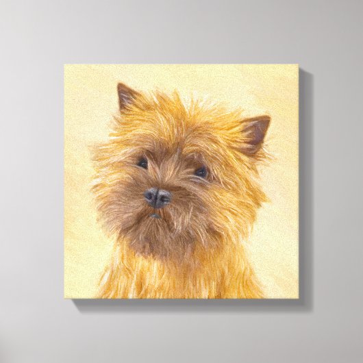 Cairn Terrier Painting - Niedliche Original Dog Ar Leinwanddruck (Vorderseite)