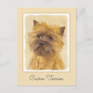 Cairn Terrier Painting - Niedliche Original Dog Ar Postkarte