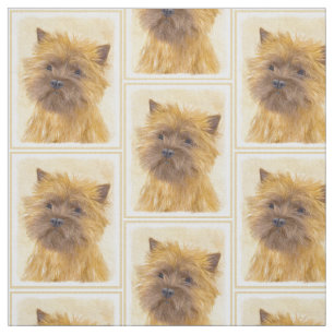 Cairn Terrier Painting - Niedliche Original Dog Ar Stoff