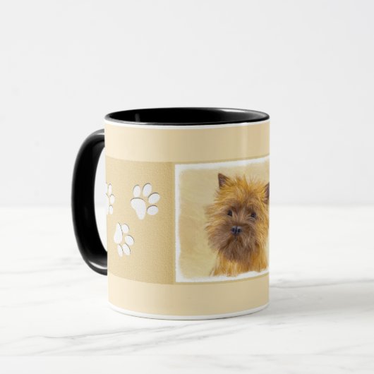 Cairn Terrier Painting - Niedliche Original Dog Ar Tasse (Vorderseite Links)