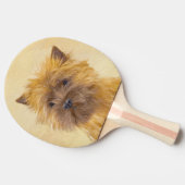 Cairn Terrier Painting - Niedliche Original Dog Ar Tischtennis Schläger (Seitenansicht)