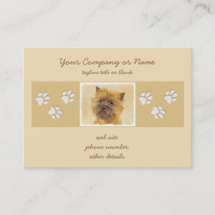 Cairn Terrier Painting - Niedliche Original Dog Ar Visitenkarte