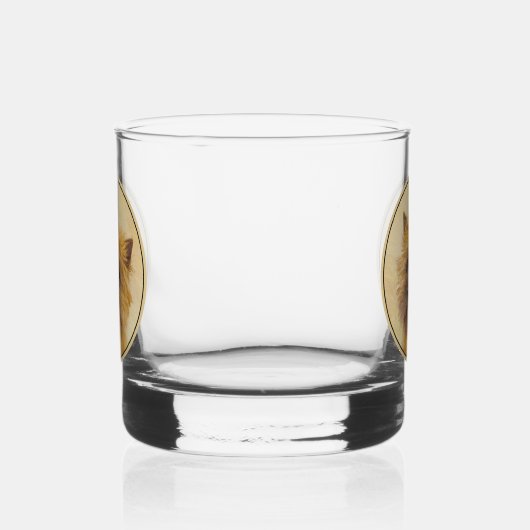 Cairn Terrier Painting - Niedliche Original Dog Ar Whiskyglas (Links)