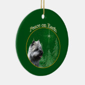 Cairn Terrier Peace Keramik Ornament (Rechts)