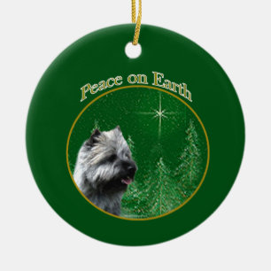 Cairn Terrier Peace Keramik Ornament
