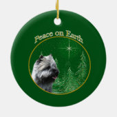 Cairn Terrier Peace Keramik Ornament (Hinten)