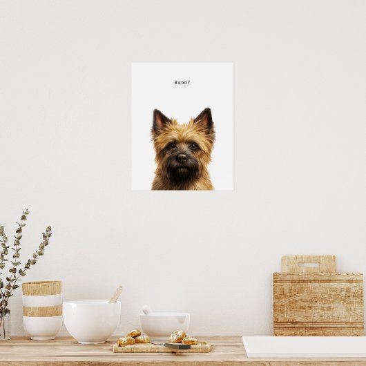 Cairn Terrier Personalisiert Print Poster (Küche)