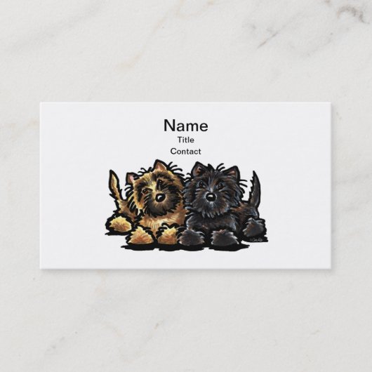 Cairn Terrier Pet Business Cards Visitenkarte (Vorderseite)