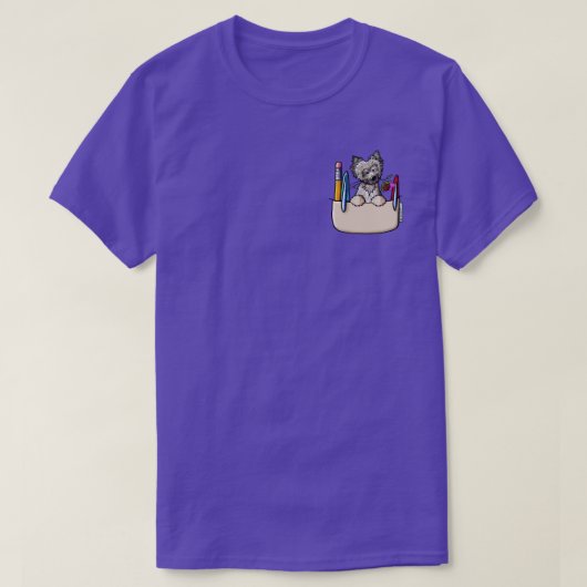 Cairn Terrier Pocket Protector T - Shirt (Design vorne)