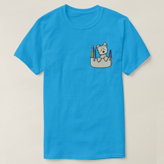 Cairn Terrier Pocket Protector T - Shirt (Design vorne)