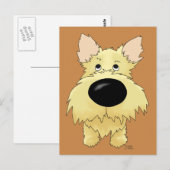 Cairn Terrier Postcard Postkarte (Vorne/Hinten)