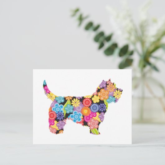 Cairn Terrier Postkarte (Stehend Vorderseite)