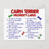CAIRN TERRIER Property Laws 2 Postkarte (Vorderseite)