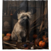 Cairn Terrier Pumpkins Halloween Beängstigend Duschvorhang (Vorderseite)