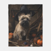 Cairn Terrier Pumpkins Halloween Beängstigend Fleecedecke (Vorderseite)