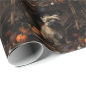 Cairn Terrier Pumpkins Halloween Beängstigend Geschenkpapier (Rolleneckpunkt)