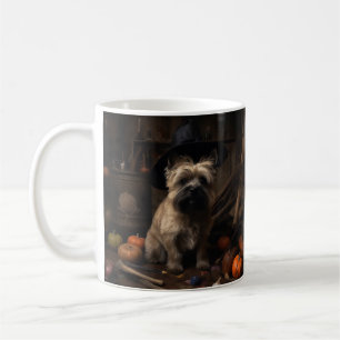 Cairn Terrier Pumpkins Halloween Beängstigend Kaffeetasse
