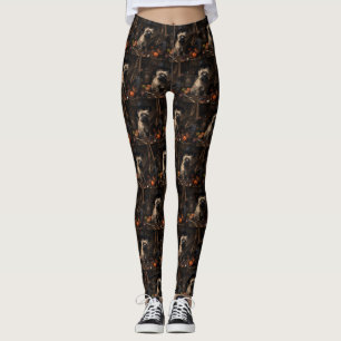 Cairn Terrier Pumpkins Halloween Beängstigend Leggings
