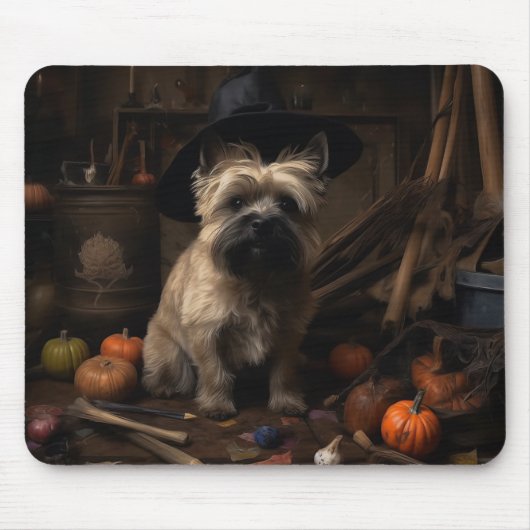 Cairn Terrier Pumpkins Halloween Beängstigend Mousepad (Vorne)