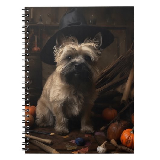 Cairn Terrier Pumpkins Halloween Beängstigend Notizblock (Vorderseite)